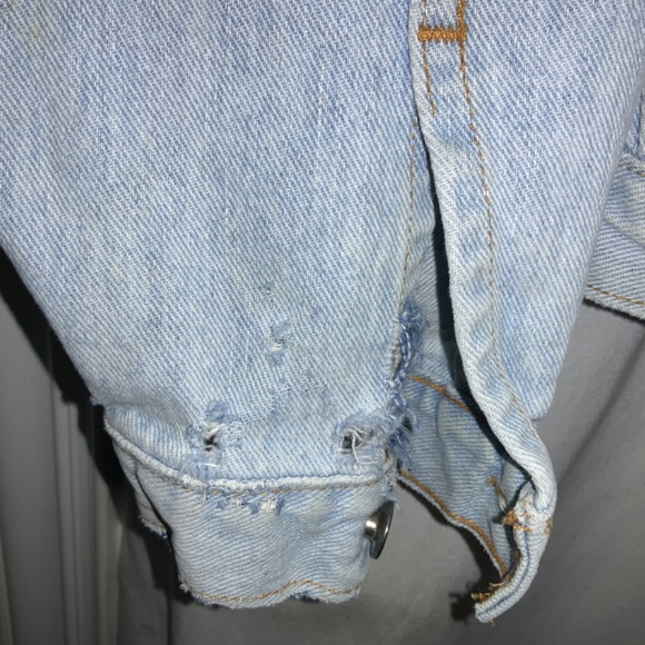 Nuovo Jeanswear Denim Jacket sz L light wash distressed 80s 90s trucker - Picture 6 of 12